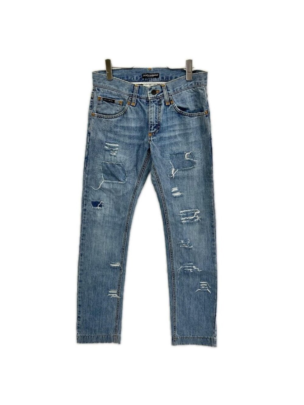 Dolce & Gabbana Light Indigo Distressed Skinny Denim Pants 44